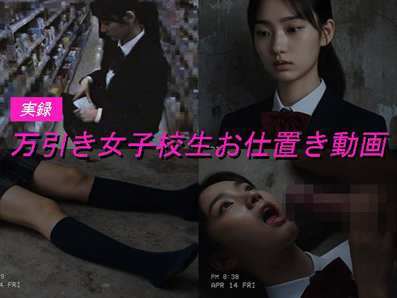 【漫画フル】d_683048 | 万引き女子校生のお仕置き謝罪動画 4 | Blue Frames【制服】